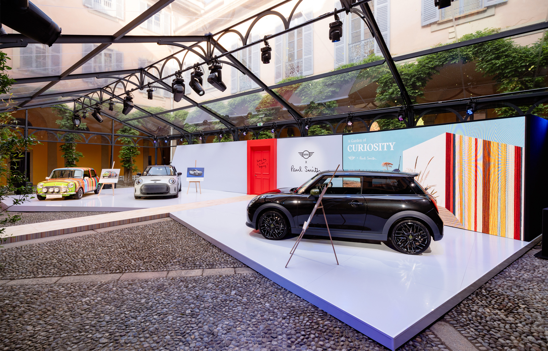 "A Garden of Curiosity" (2026), a collaboration between MINI and Paul Smith
