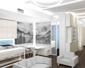 Kitchen and Living Area