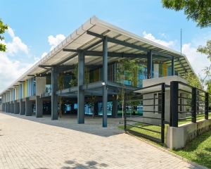 Main entrance to the facility